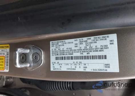 2020 Lincoln Corsair Reserve from USA, damaged, VIN 5LMCJ2C96LUL10949